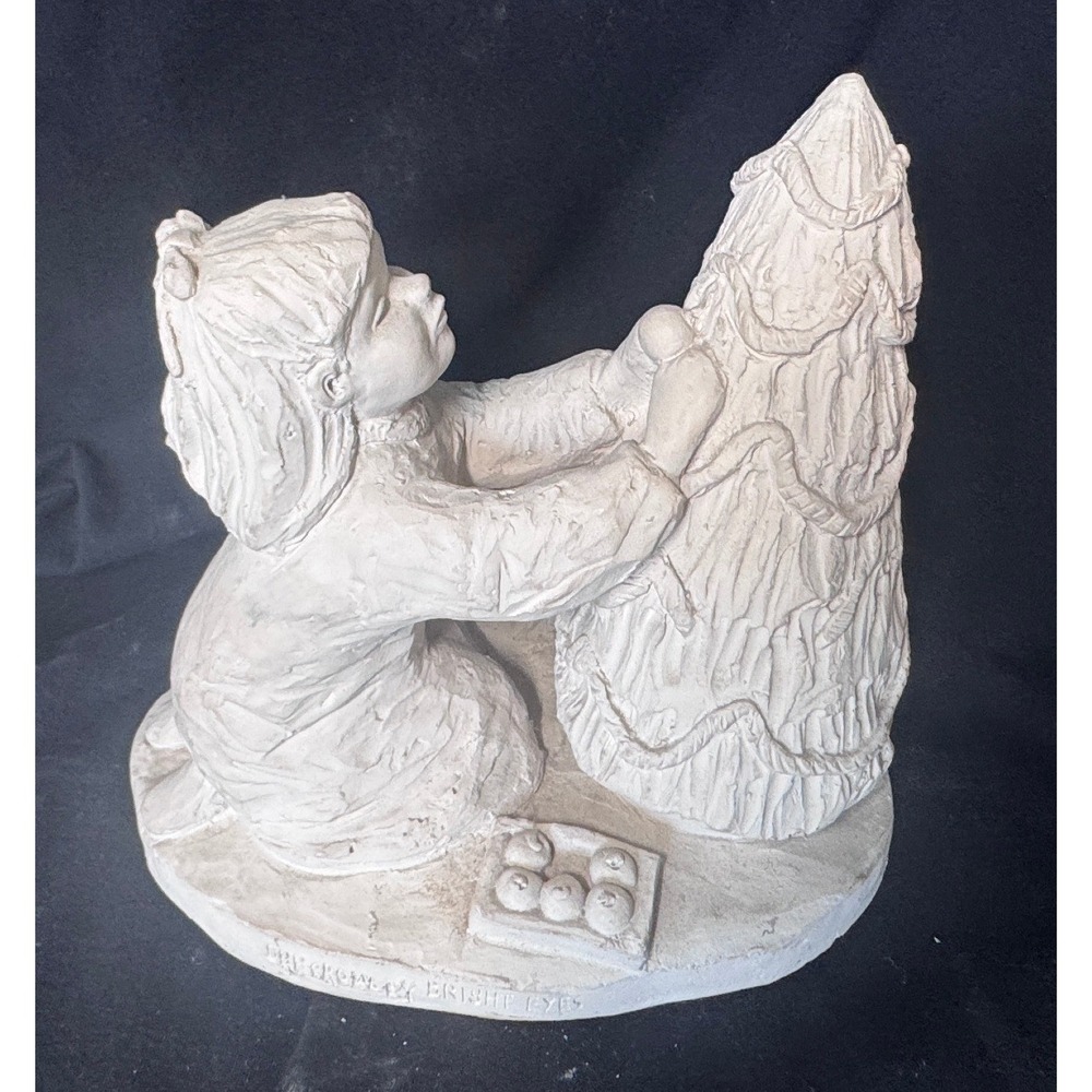 Vintage 1987 Austin Productions Dee Crowley Bright Eyes Christmas Girl Sculpture